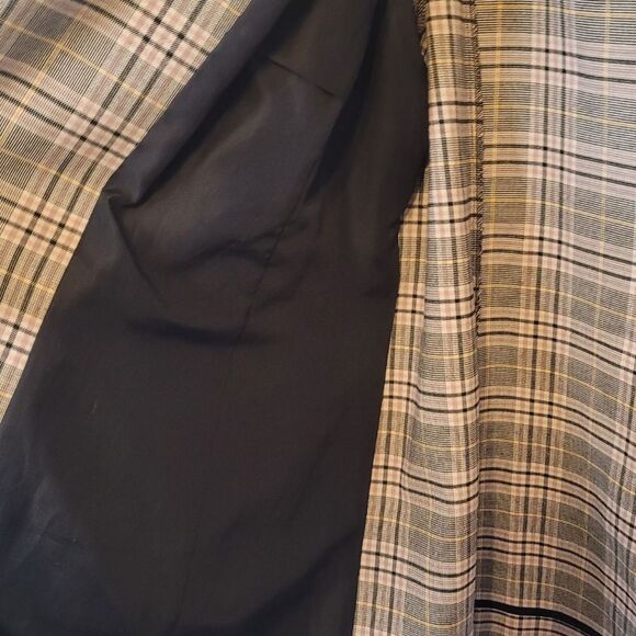 Lane Bryant Women's Neutral Pink Houndstooth Plaid Blazer Size 16 - Picture 5 of 7